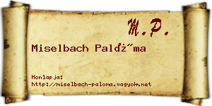 Miselbach Palóma névjegykártya